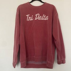 Tri Delta Oversized Crew Neck | Comfort Colors